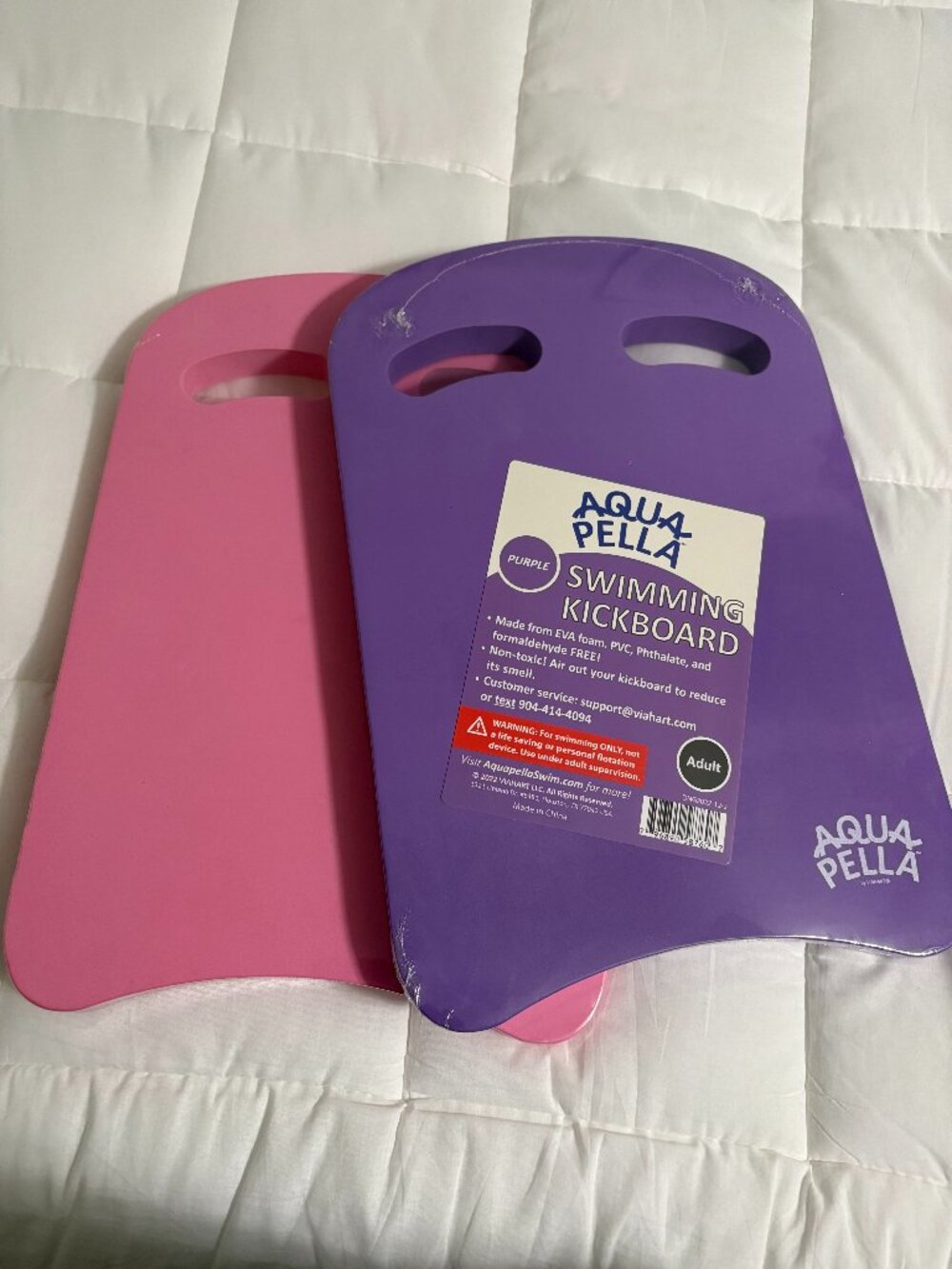 2 Aqua Pella Foam Kickboards -- pink and purple